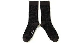 BAPE Solid Camo Jacquard Socks Black