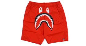 BAPE Solid Shark Beach Shorts Red