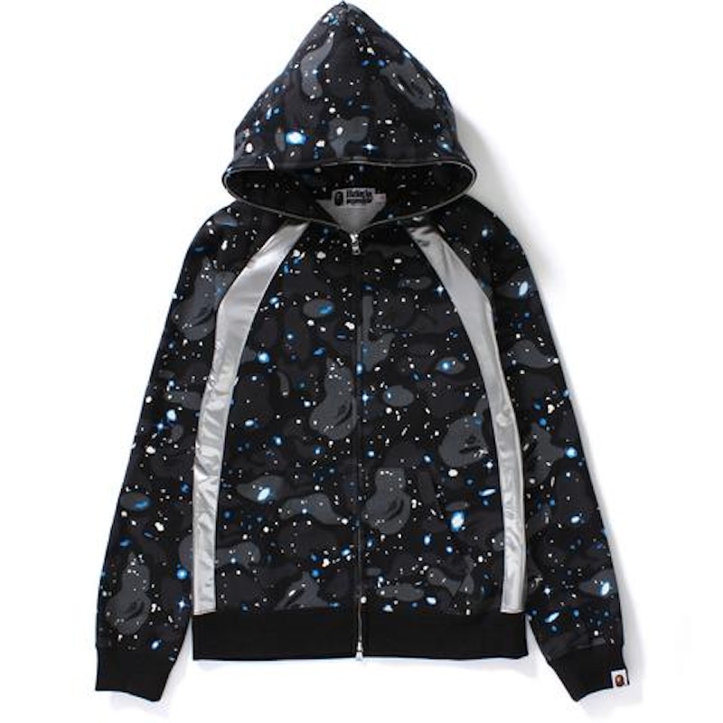 BAPE Space Camo Raglan Full Zip Hoodie (Ladies) Black - US