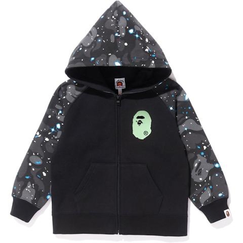 BAPE Space Camo Zip Hoodie (Kids) Black Kids' - US