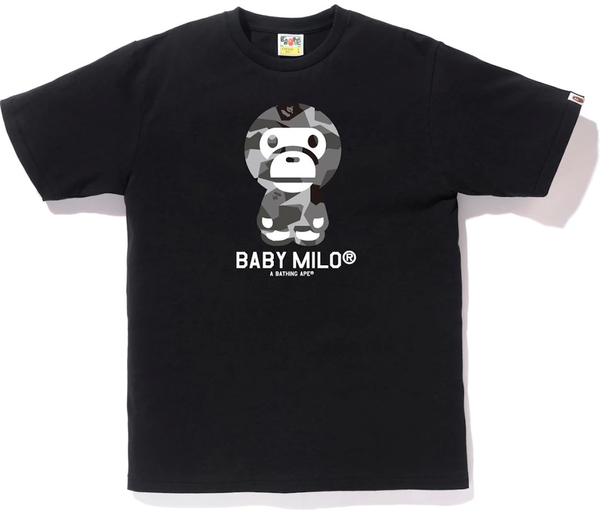 BAPE Splinter Camo Baby Milo Tee Black/Black Men's - SS18 - US