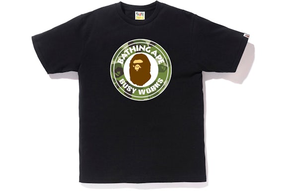 BAPE Splinter Camo Busy Works Tee Black/Olive