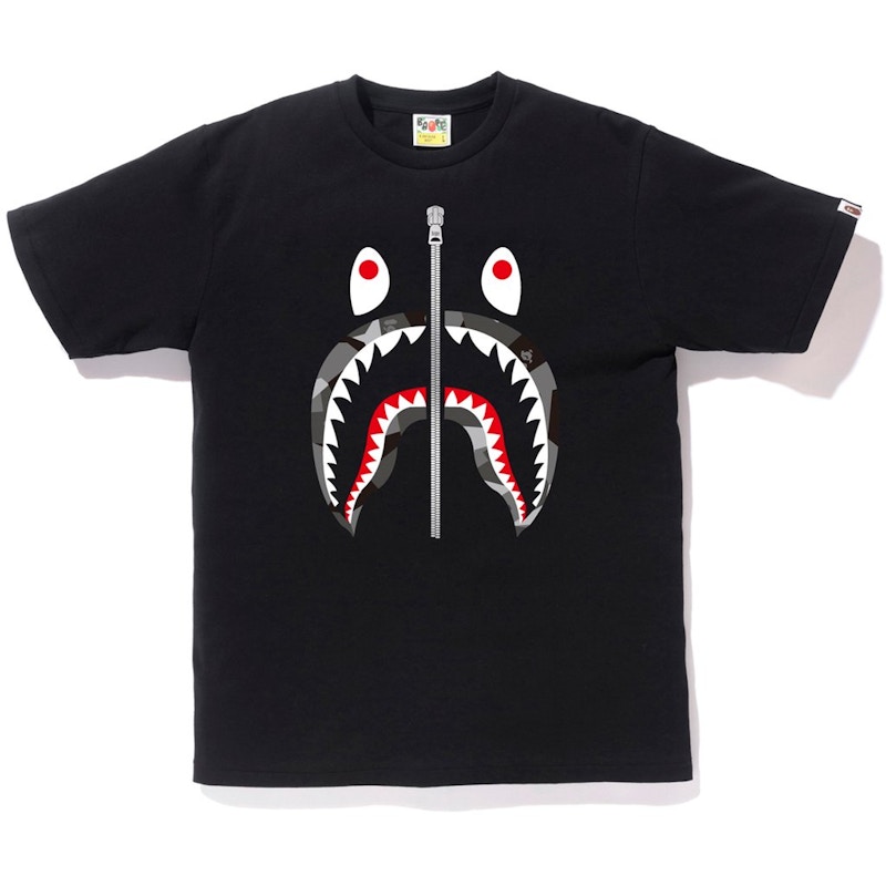 bape shark t shirt black