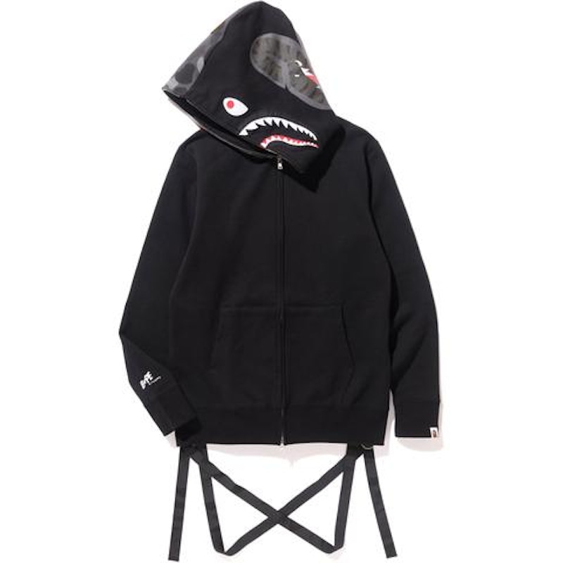 BAPE Stampd Shark Full Zip Hoodie Black