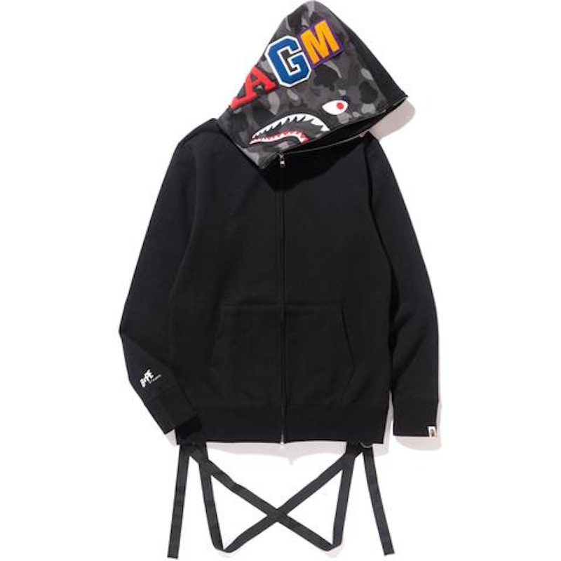 BAPE Stampd Shark Full Zip Hoodie Black Men's - US