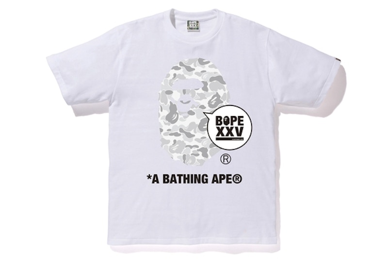 BAPE Store Harajuku XXV Ape Head Tee White Men's - FW18 - US