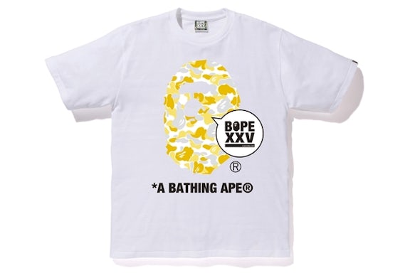 BAPE Store Matsuyama XXV Ape Head T-Shirt Weiß