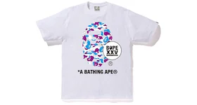 BAPE Store Yokohama XXV Ape Head Tee White