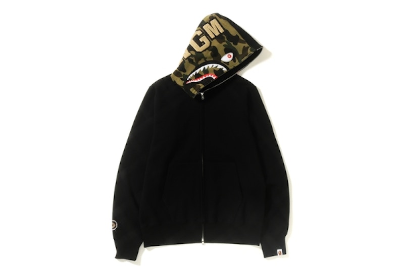 BAPE Swarovski Shark Full Zip Hoodie Black Men's - FW18 - US