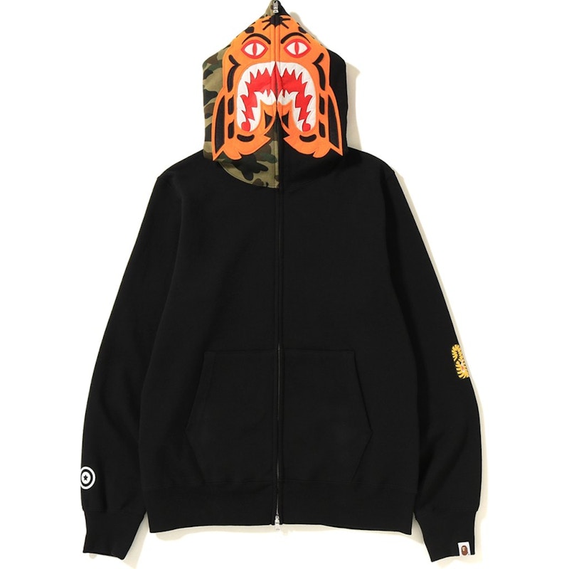 bape black tiger hoodie