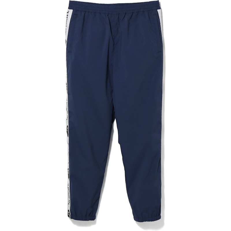 BAPE Tape Line Track Pants Pants Navy