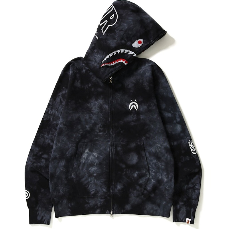 Bape tie dye shark hoodie on sale