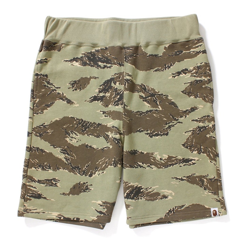 BAPE Tiger Camo Sweat Shorts Shorts Beige Men's - US