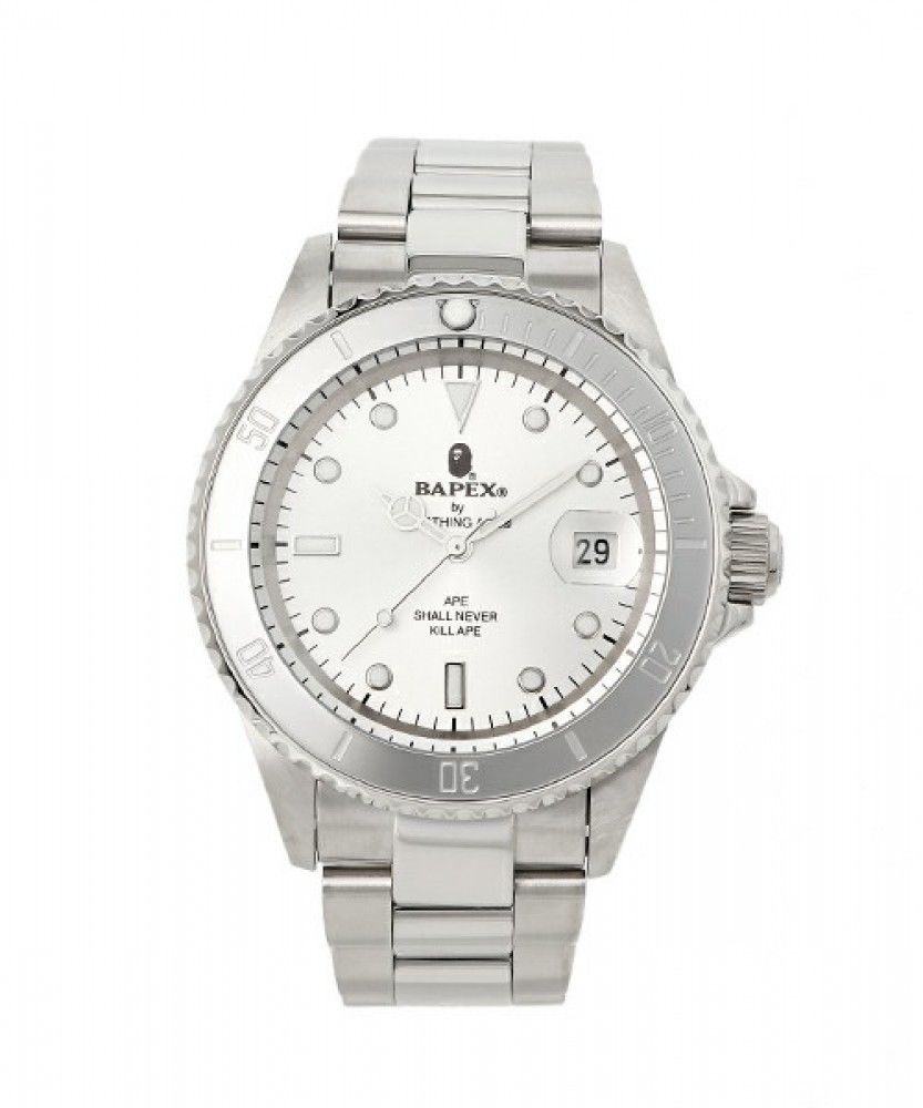 BAPE Type 1 Bapex Watch Silver