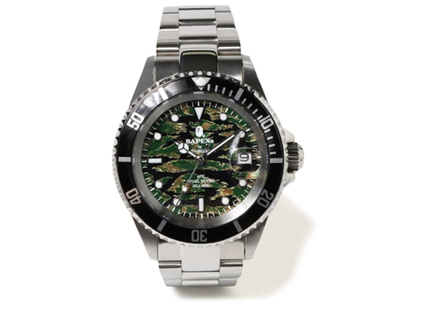 Orologio BAPE Type 1 Tiger Mimetico Bapex Tiger Mimetico Argento Uomo IT