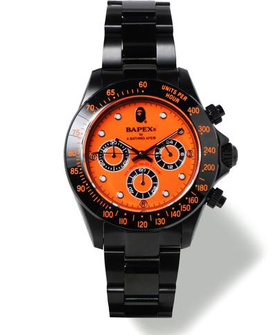 BAPE Type 3 Bapex Watch Orange -