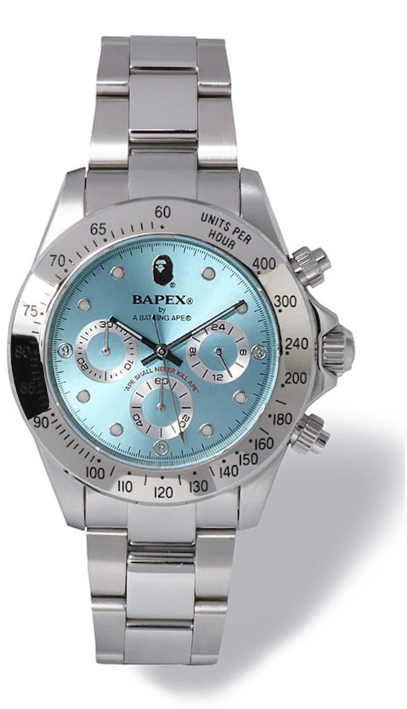 Bape Type 3 Bapex Watch Silver Ss18