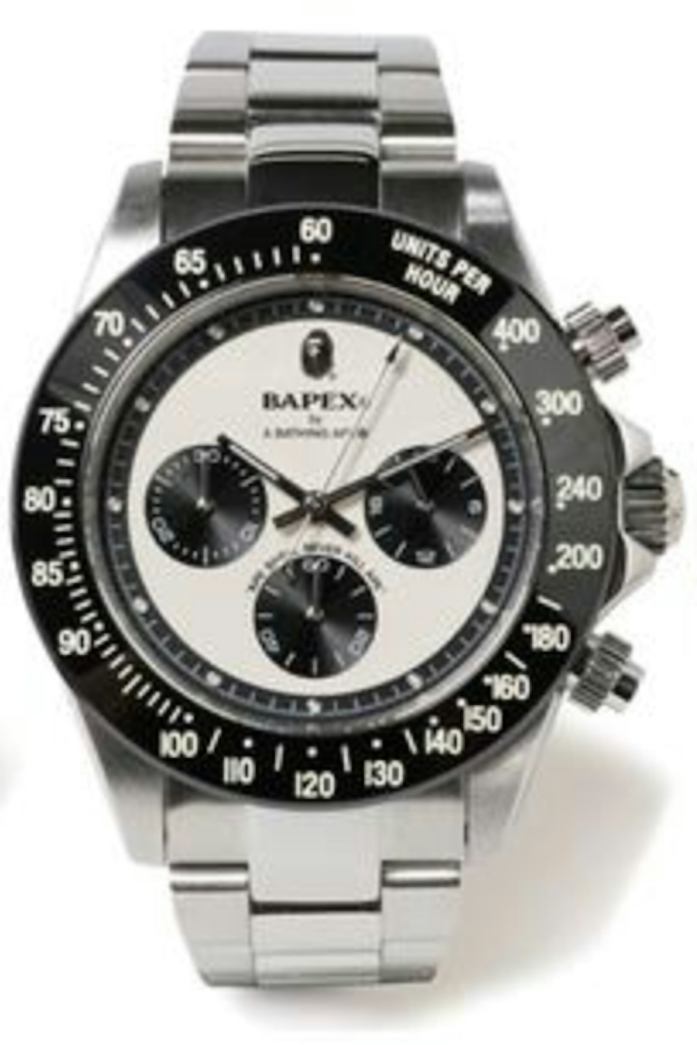 BAPE Type 3 Bapex Watch Silver
