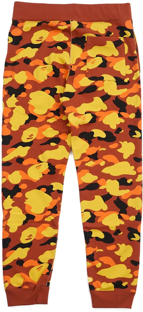 BAPE Flame Slim Sweatpants Orange Men's - SS20 - US