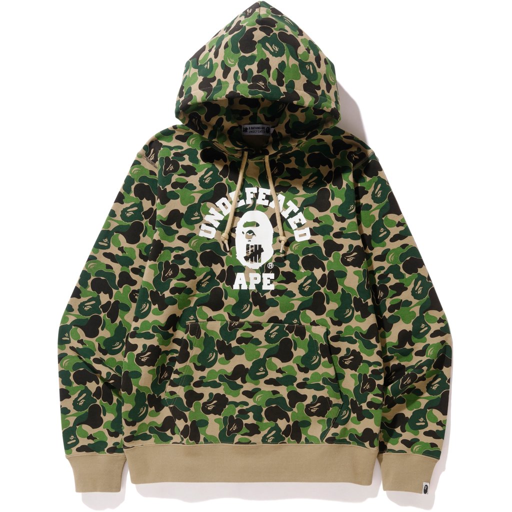 BAPE X Undefeated ABC College Pullover Hoodie Green Men's - US