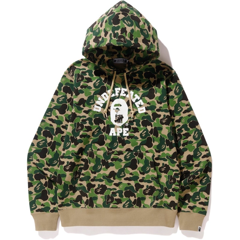 BAPE X Undefeated ABC College Pullover Hoodie Green Men s US