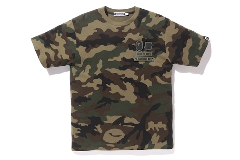 BAPE X Undefeated Woodland Camo Tee Green Men's - US