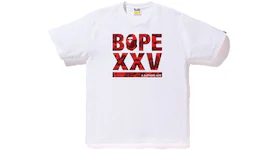 BAPE XXV Cities Camo Logo Tee White/Red
