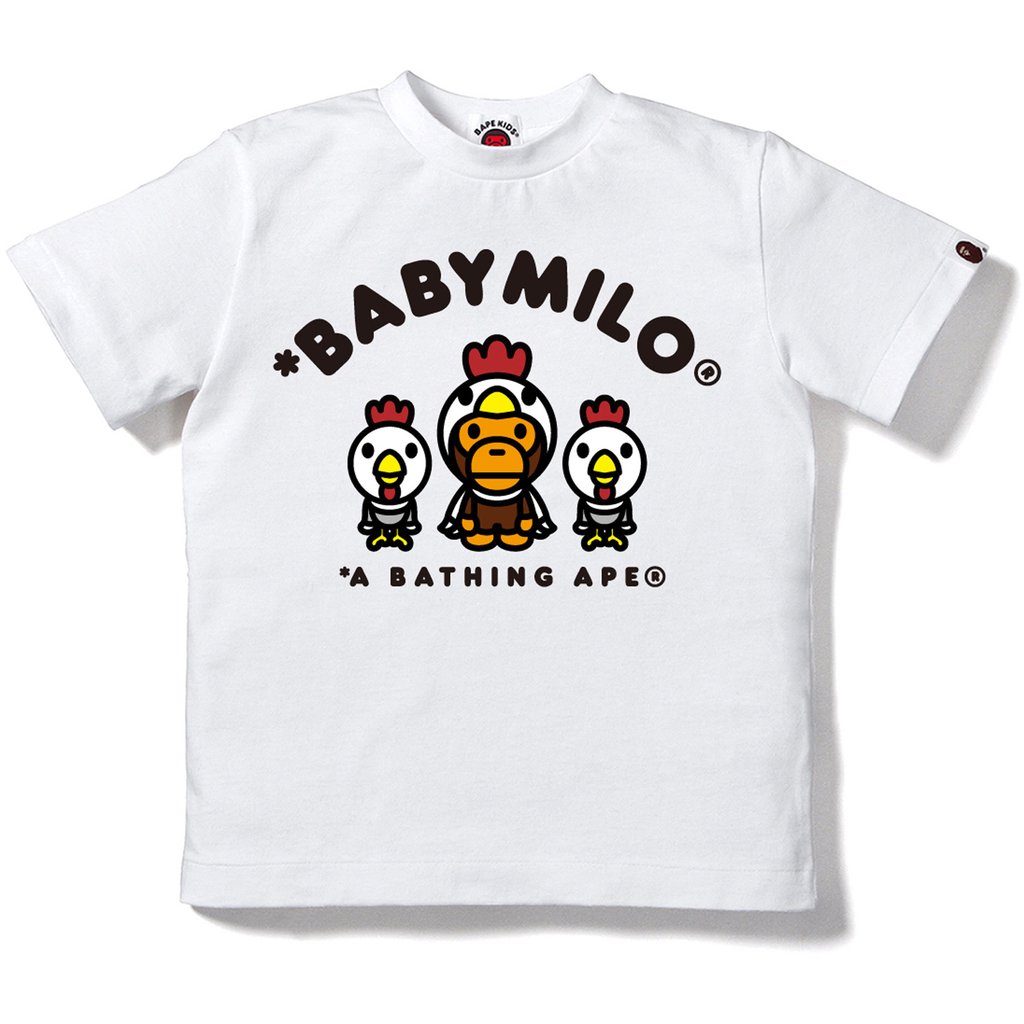BAPE Year of Rooster Milo Tee K White - US