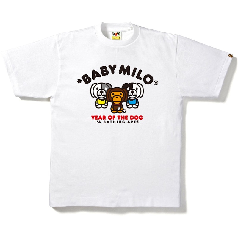 BAPE Year of the Dog Milo Tee Tee White Men's - US