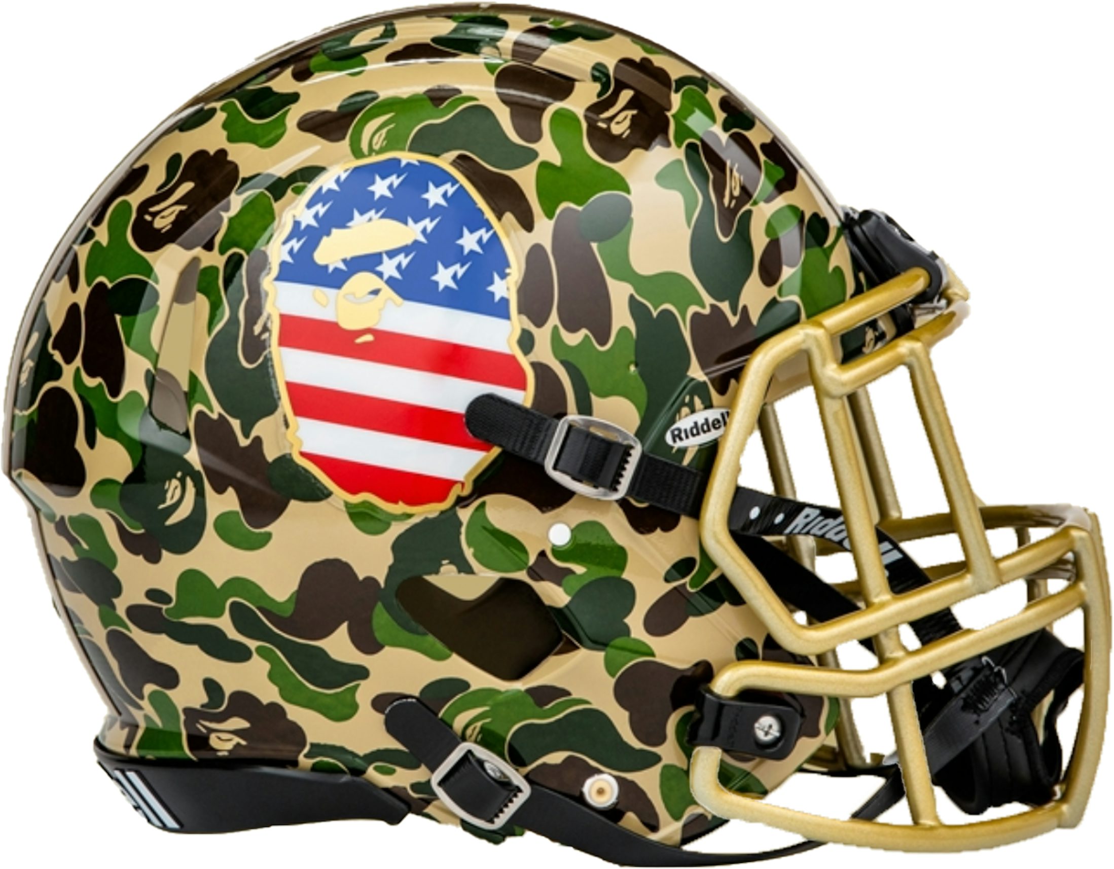 BAPE x Adidas Riddell Helmet Green Men's - SS19 - US