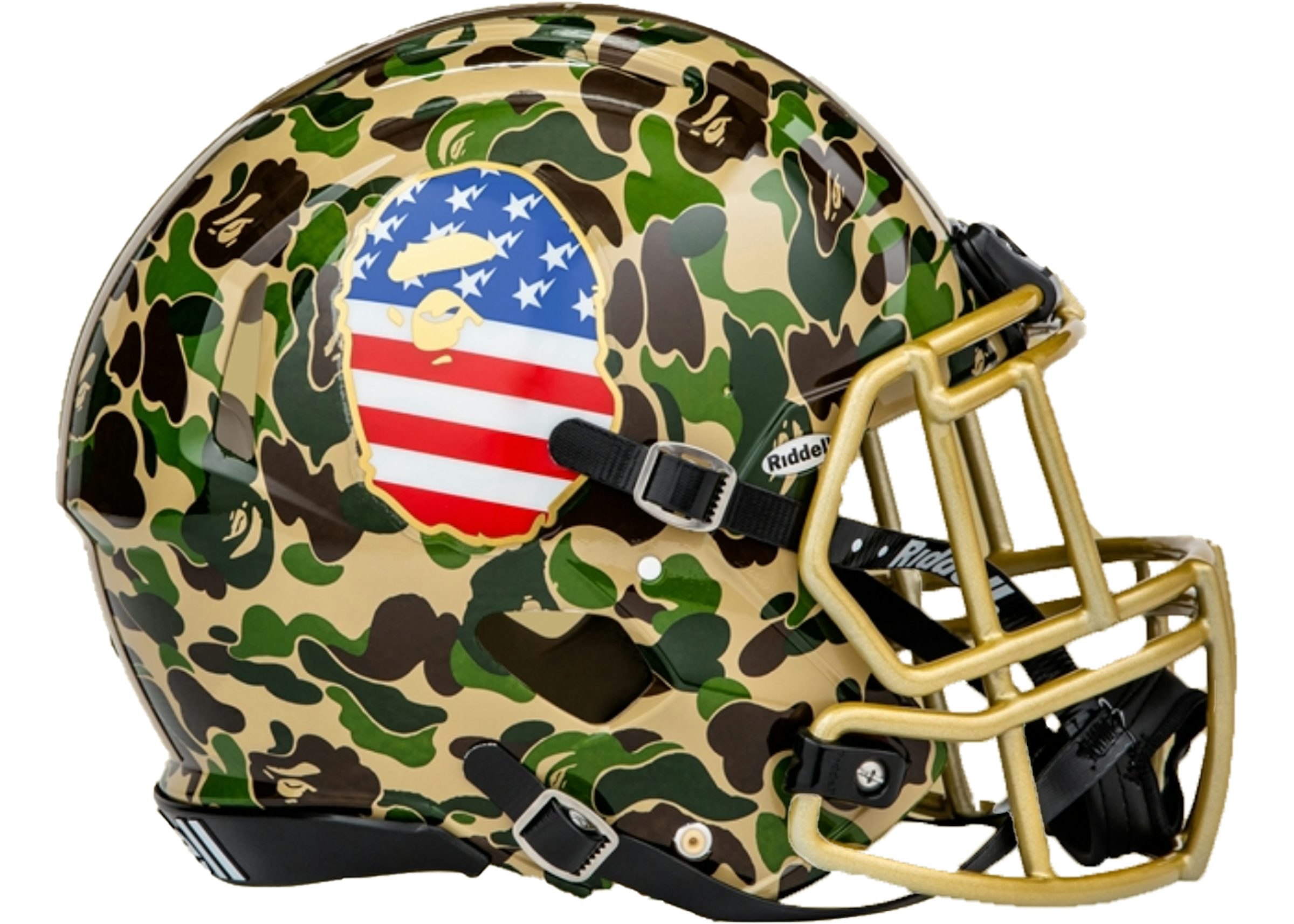 BAPE x Adidas Riddell Helmet Green Men's - SS19 - US