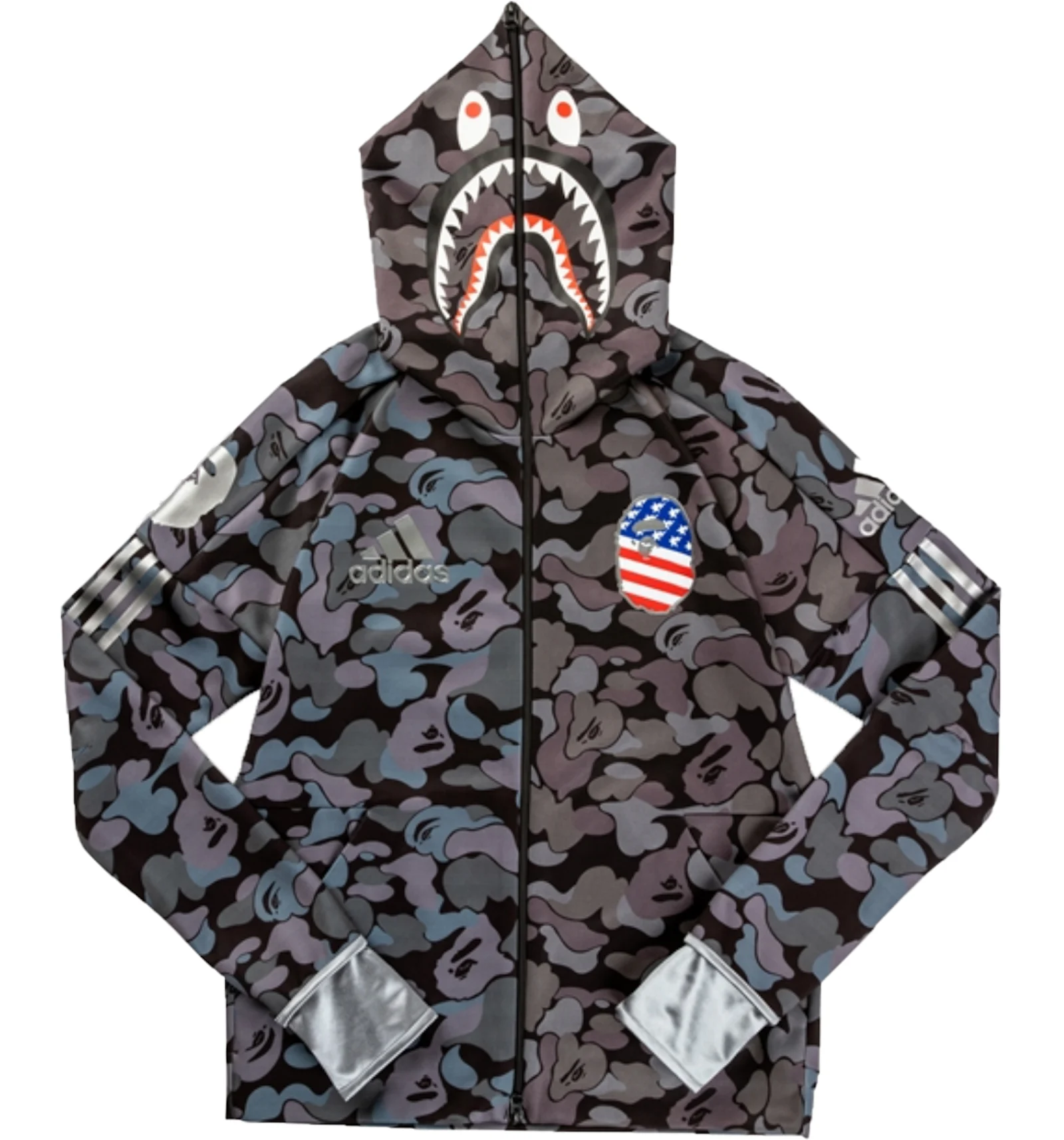 Hoodie bape top x adidas