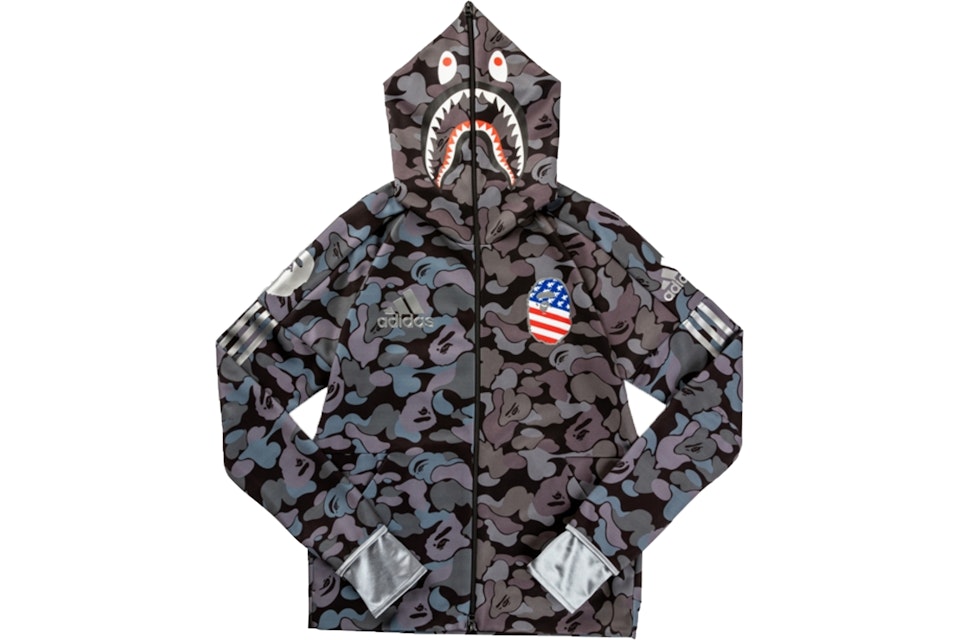 BAPE x Adidas SB Shark Hoodie Black - SS19 Men's - US