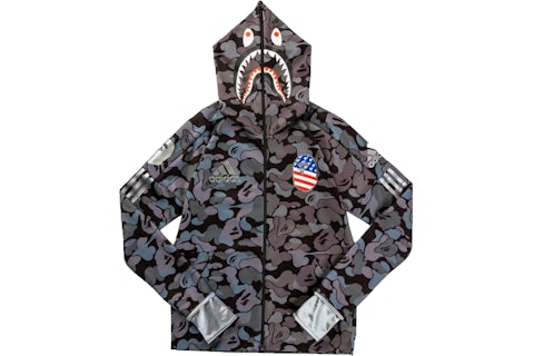 Bape x adidas shark jacket hot sale