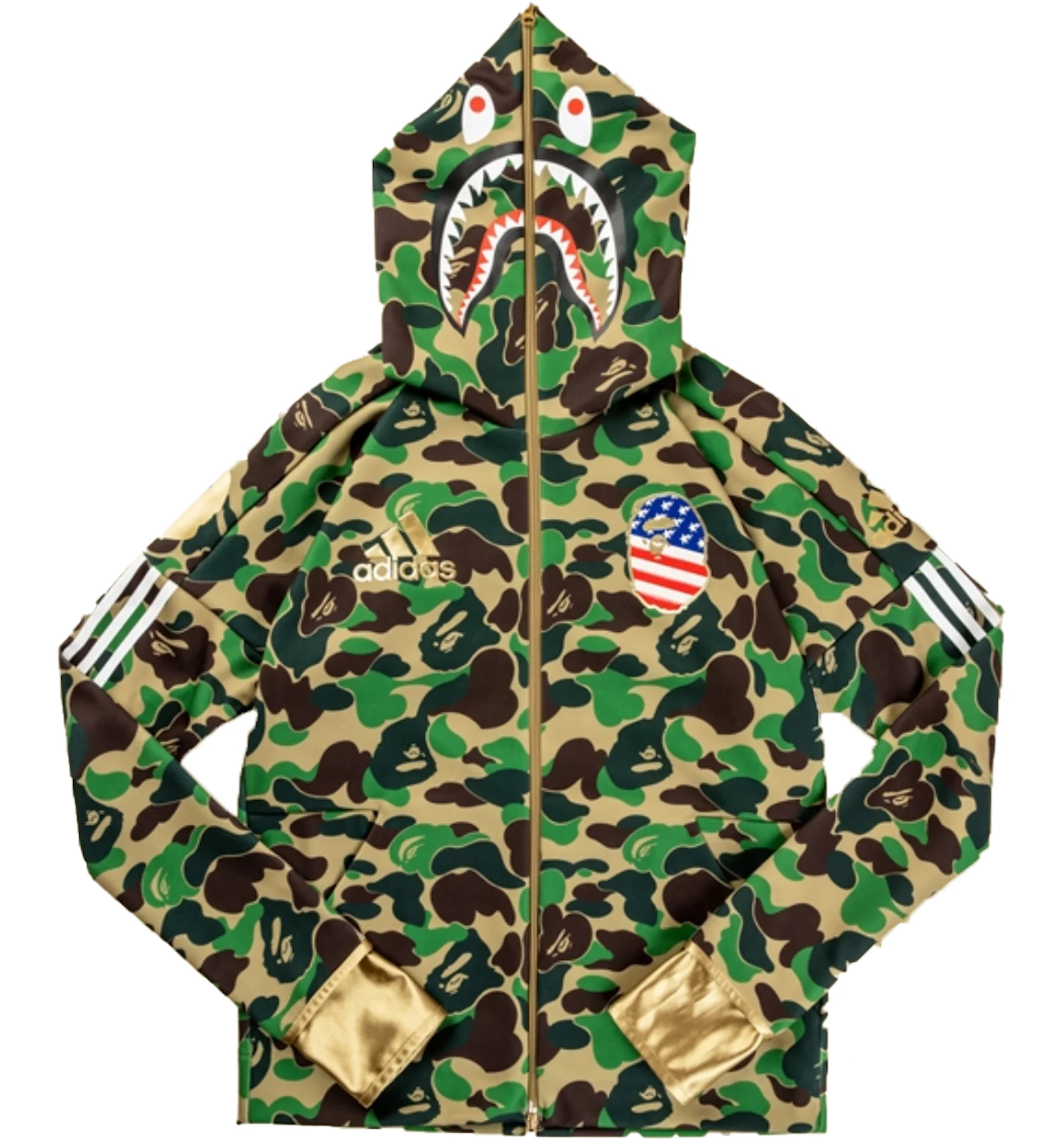 BAPE x Adidas SB Shark Hoodie Green