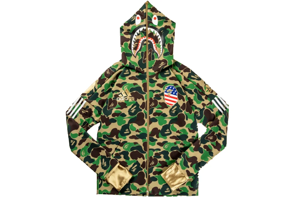 BAPE x Adidas SB Shark Hoodie Green