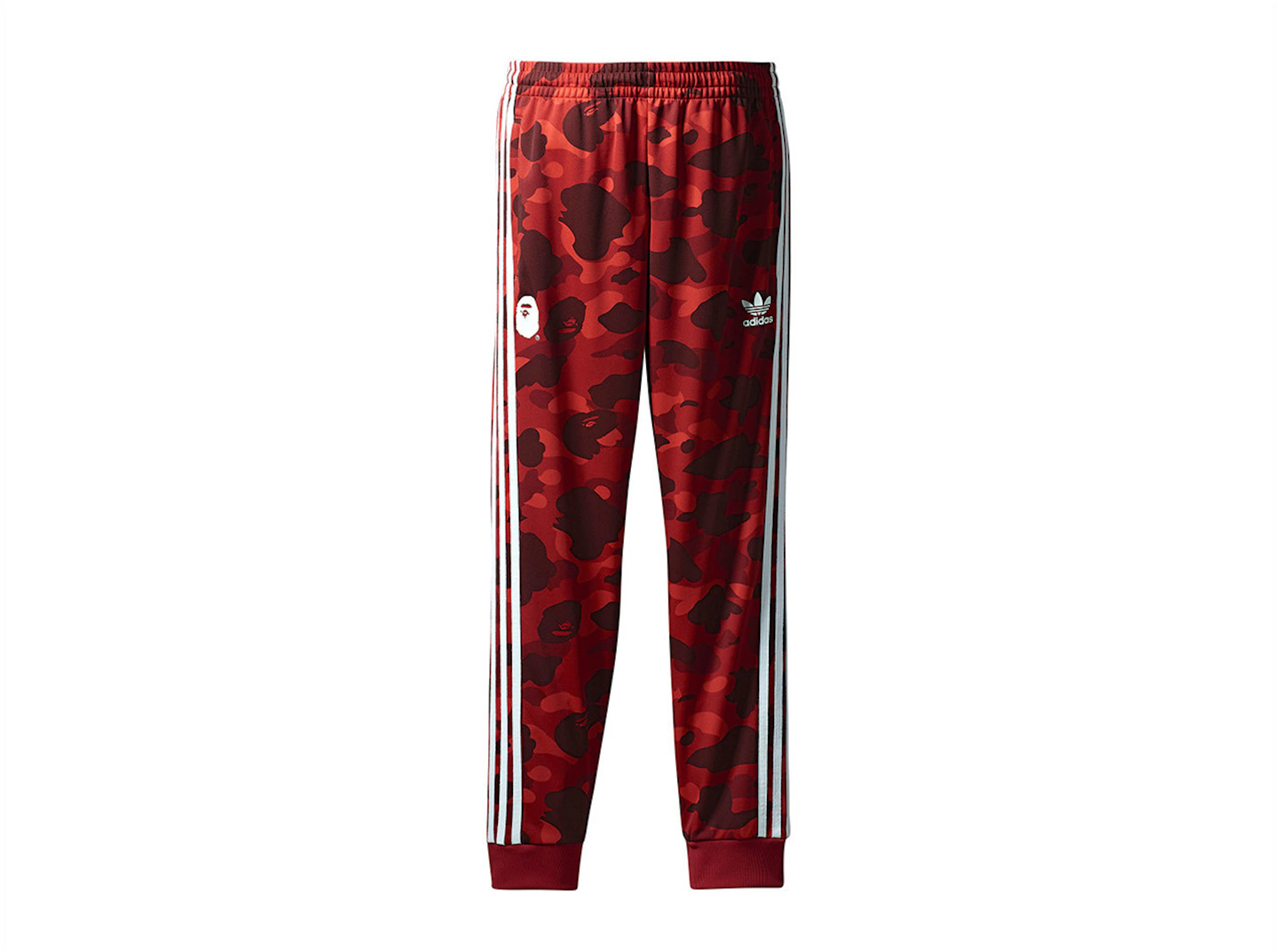 BAPE x adidas Track Pants Raw Red FW18 -