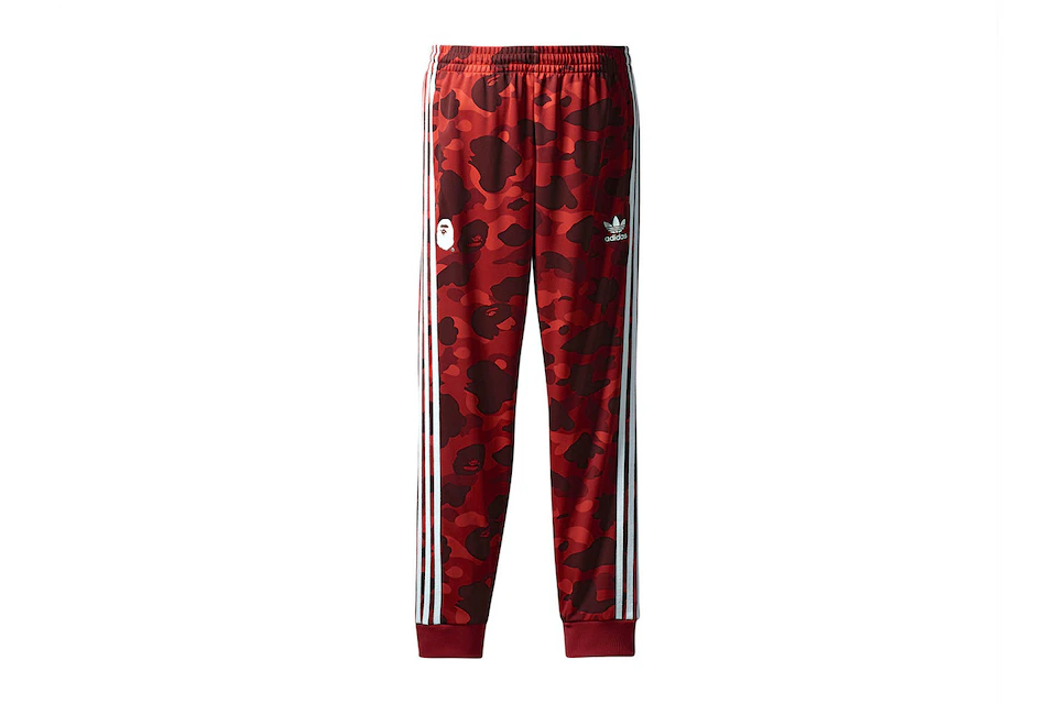 BAPE x adidas adicolor Track Pants Raw Red