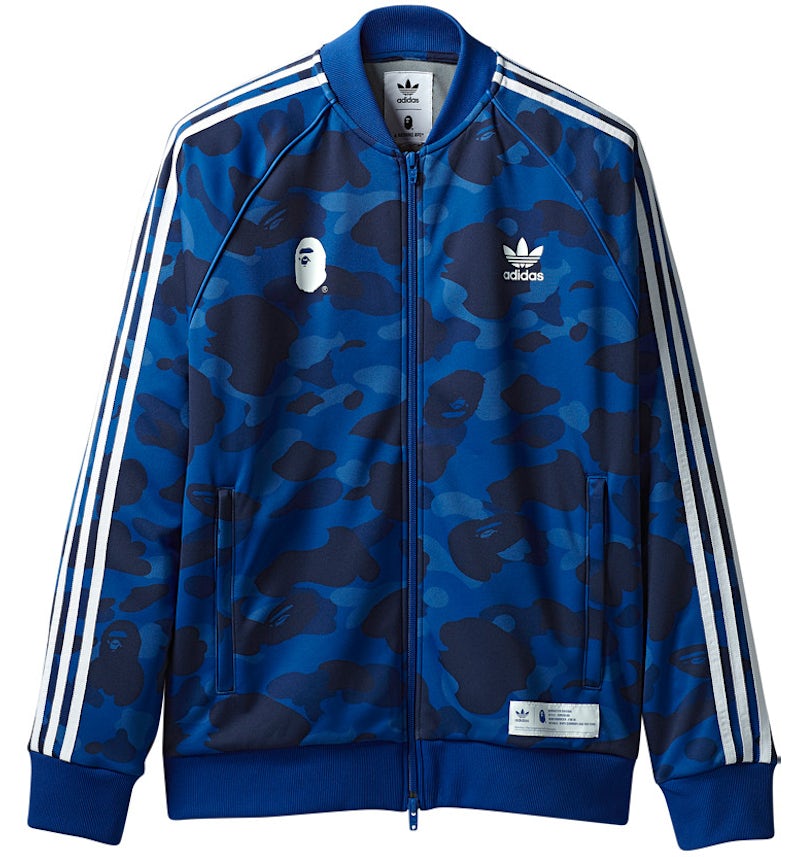 BAPE x adidas adicolor Track Top Blue Men's FW18 US
