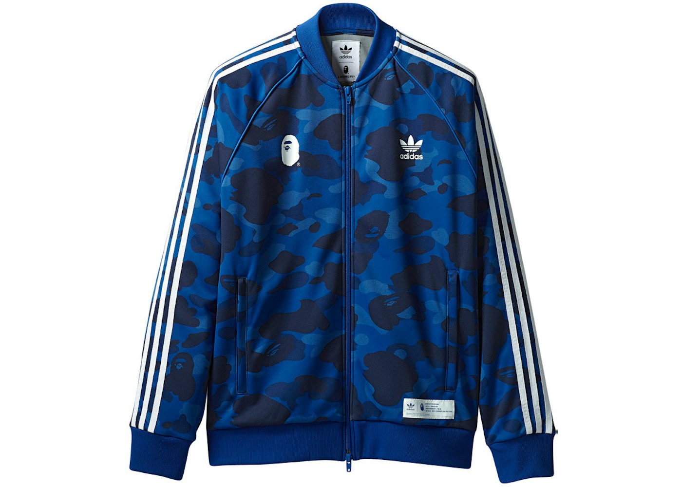 Bape X Adidas Adicolor Track Top Blue Fw18 Bape X Adidas Adicolor Track Top Blue Fw18