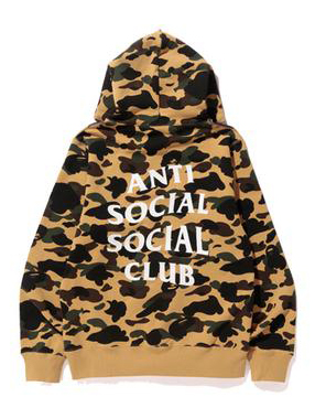 BAPE x Anti Social Social Club 1st Camo Pullover Hoodie (FW19) Yellow Camo  Men's - SS17 - US