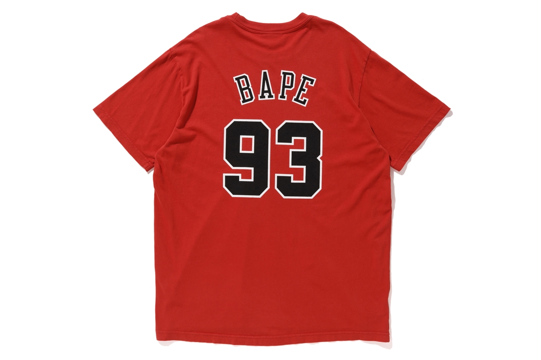 BAPE x Mitchell & Ness Bulls Tee Red Men's - FW18 - US