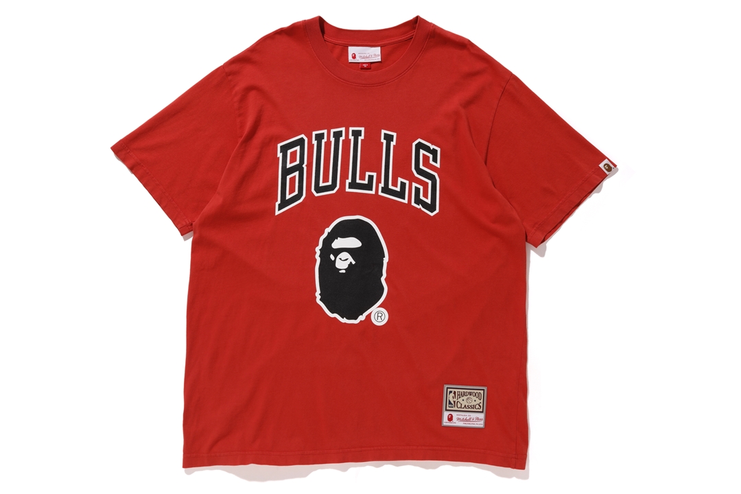 BAPE x Mitchell & Ness Bulls Tee Red Men's - FW18 - US