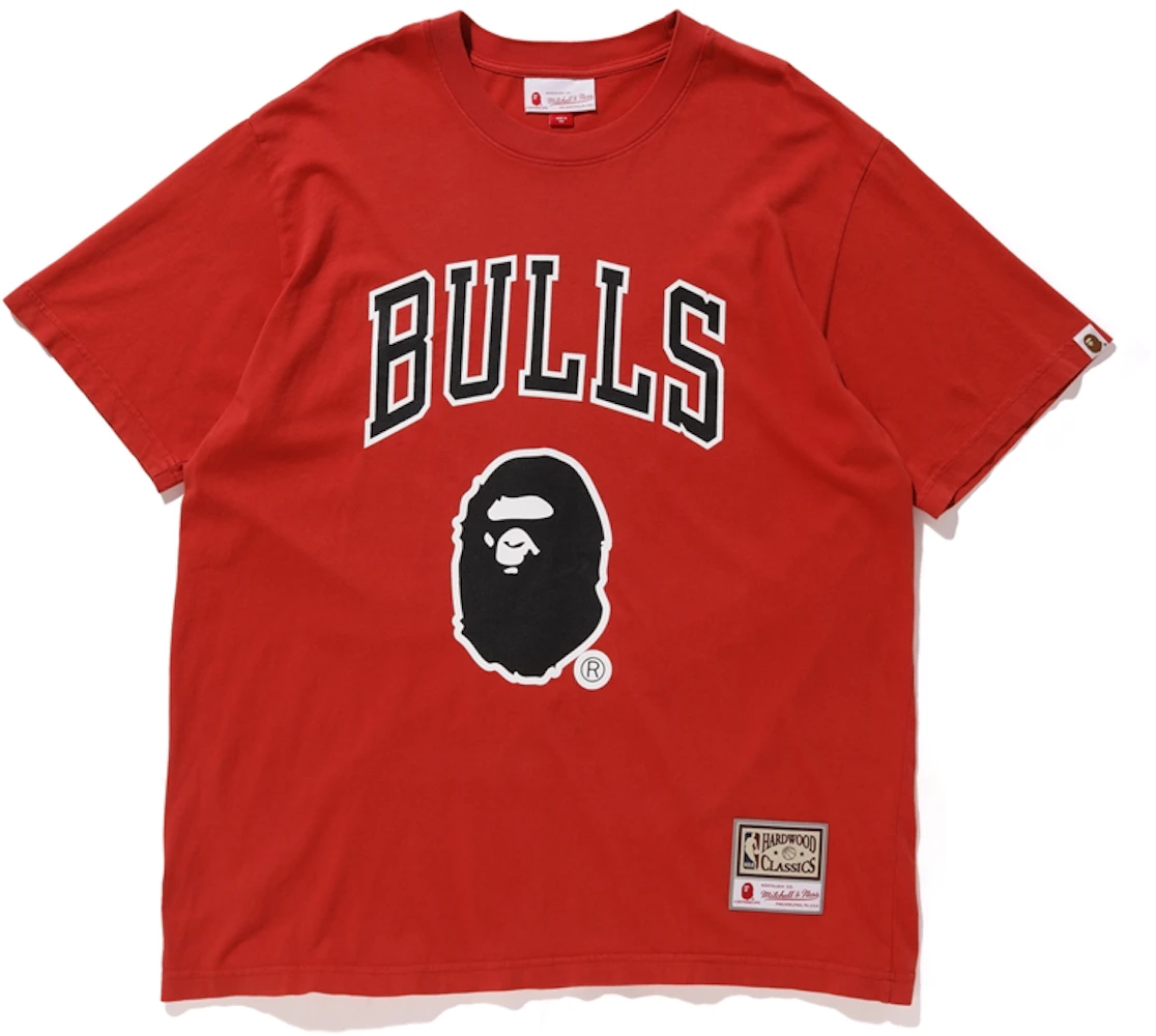 Bape X Mitchell & Ness Bulls Jersey Red