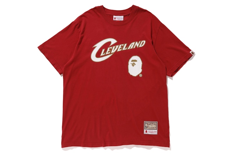 BAPE x Mitchell & Ness Cavs Tee Burgundy Men's - FW18 - US