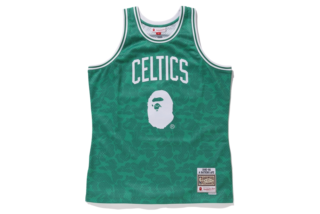 お申し付け下さいmmAPE×Mitchel＆Ness Celtics Jersey