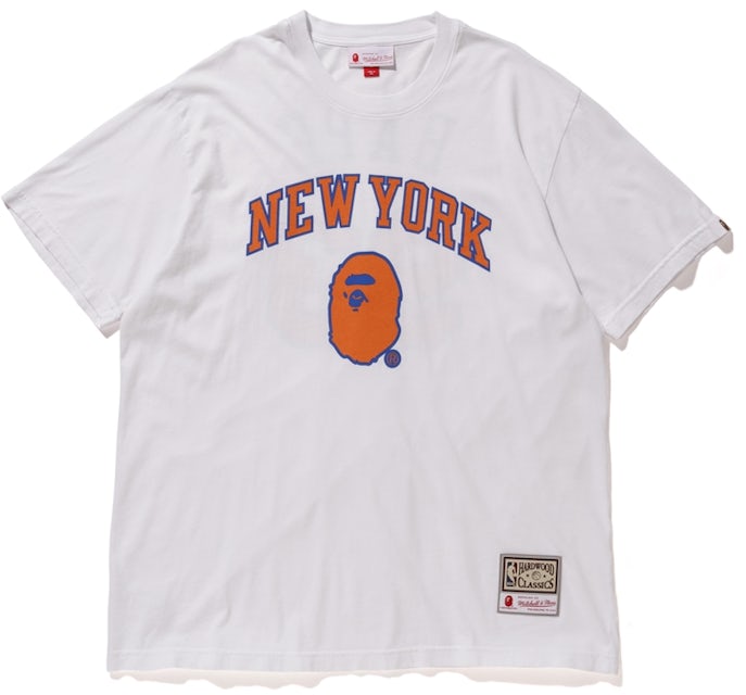 Bape x Mitchell & Ness Knicks Tee White