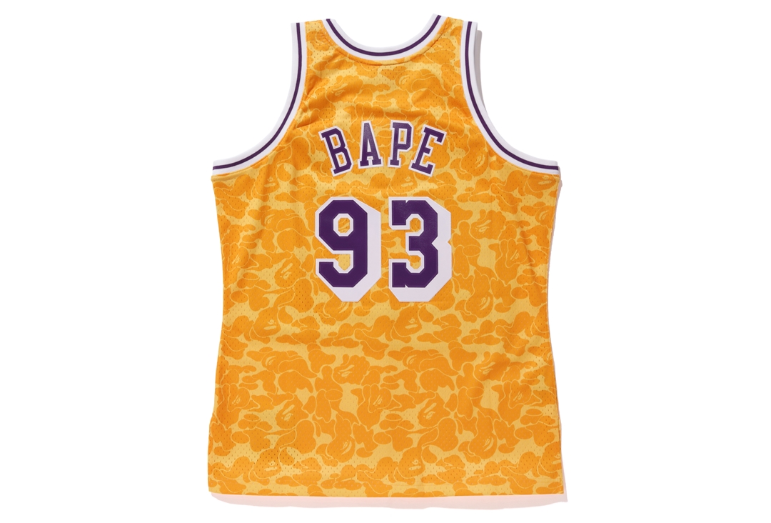 ABATHINGAPEMitchell \u0026 Ness BAPE Lakers Authentic 44
