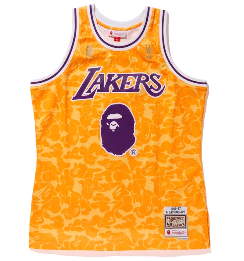 BAPE x Mitchell Ness Lakers ABC Basketball Swingman Jersey