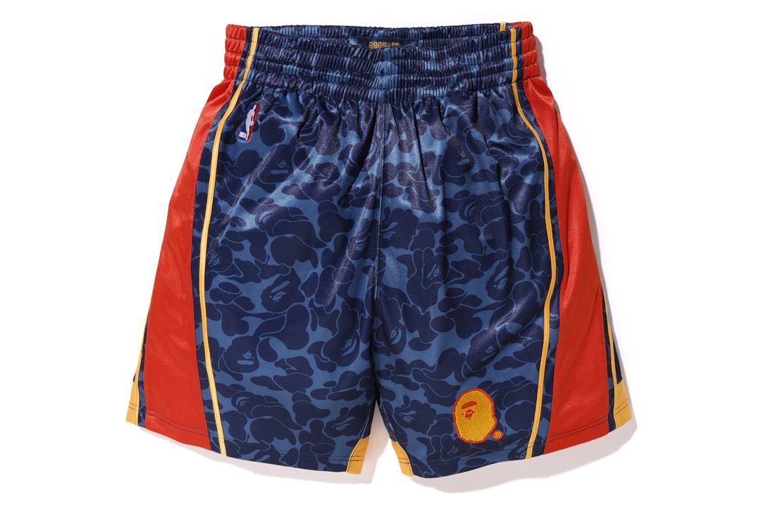 BAPE x Mitchell & Ness Warriors ABC Basketball Authentic Shorts